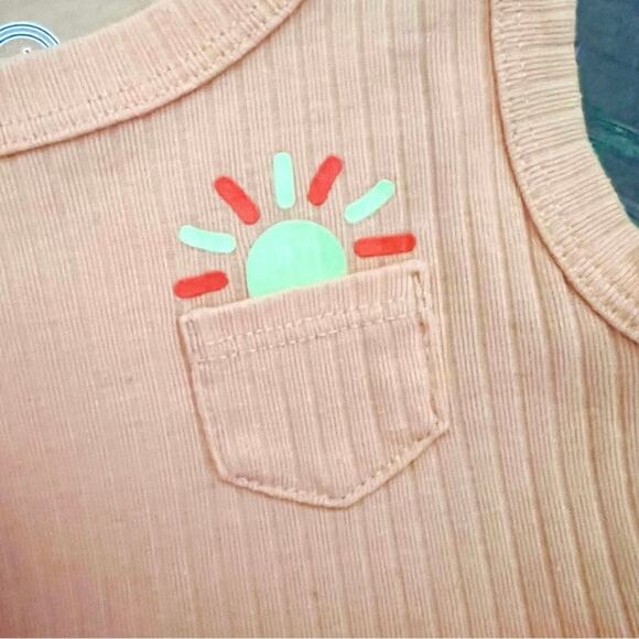 Wonder Nation Peach Tulle Tank Dress Toddler Girls 2T Sleeveless Summer Playwear - Picture 4 of 7